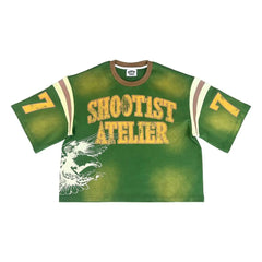 Hearujoy Vintage Aesthetic Gothic Fashion American Summer Casual Hip-hop Splicing T-shirt Man Y2K Retro Sports High Street Jersey Tops