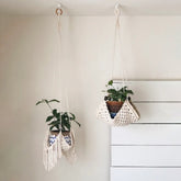 Macrame Hammock Plant Holder Macrame Plant Hanger Boho Home Decor Garden Pots Planters Flower Pot Outdoor Hanging Planters Gift