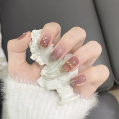 24pcs/box artifical nails with design Aurora Butterfly detachable press on nails medium length nail supplies for professionals