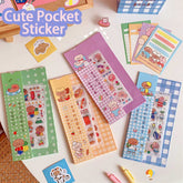 Korean Ins Cute Girl Sticker Hand Account Sticker DIY Seal Sticker Mobile Phone Case Decoration Sticker Student Diary Sticker
