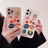 Santa Claus Christmas phone case for iphone 11 12 13 pro max 7 8 plus xr xs max x cute cartoon 3d lovely shockproof cover capa
