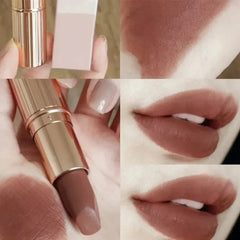 Yickyue Korea Woman Fashion Lip Gloss Lipstick Moisturize Sexy Red Lips Fulness Lip Natural Long Lasting Non-stick Mist Female Lipsticks