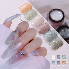8ml Shell Thread Nail Gel DIY Nail Art Pearl Shell Thread Painting Gel Nail Varnish UV LED Gel 6 Colors Popular Varnish Uv Gel