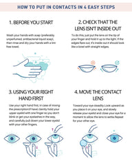 YICKYUE Color Contact Lenses with Diopters Korean Eye Contacts Lenses Colorcon Black Lenses High Quality Natural Optical Lenses