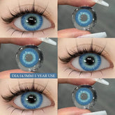 YICKYUE - 1pair Blue Colored Lenses for Fashionable Eyes Green Color Contact Lenses for Eyes Lenses Annual Lens Brown Eyes