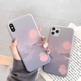 PC Phone case sunset for iphone 11 pro max matte case for iphone x xs max xr 6 7 8 plus protective cover shell