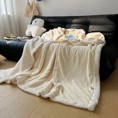 Yickyue Sofa Blanket, Nap Blanket, Towel, Air-Conditioned Blanket, Blanket Printed Simple Shawl, Coral Velvet Blanket
