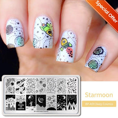 BORN PRETTY Christmas Stamping plate Snowflake Santa Claus Pattern Nail Stamping Template Christmas Tree Image Plate