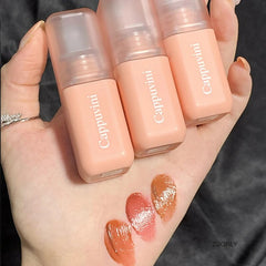 Yickyue Cute Girl Water Gloss Mirror Lip Glaze Waterproof Non-fading Non-stick Cup Lipgloss Lasting Liquid Lipstick Matte Velvet Lip Mud