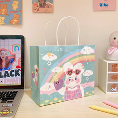 W&G Ins Cartoon Kawaii Girl Student Printing Rabbit Mini Packing Storage bag