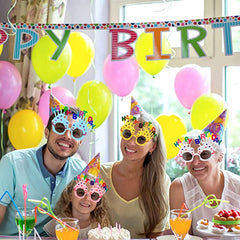 Birthday Glasses Sweet Cream Cake Eyeglasses Celebrate Happy Birthday Party Novel Funny Sunglasses for Kids Boy Girls Adult