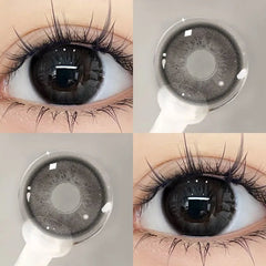 YICKYUE - 2pcs Brown Color Nature Contact Lenses With Myopia Degree-0.00~ -8.00 Gray Black Beauty Pupil Makeup Eye Free Shipping