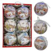 Yickyue 6PCS Xmas Tree Hanging Ball Ornament Decorations Gift New Year Navidad Eazy Hang Ball Bauble DIY Xmas Party Christmas