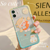 2021 summer swim girl cute phone case for iphone 12 mini 11 pro max 8 7 plus xsmax x xr soft silicone cartoon clear cover shell