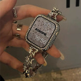 YICKYUE - Luxury Diamond Band For Apple Watch Band 49mm 41mm 40mm 44mm 42mm Star Metal Women Bracelet Strap For iWatch 9 SE 8 7 6 se 5 4 3