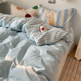 YICKYUE - Super Soft Cloud Wash Cotton Four-Piece Set of Student Dormitory Three-Piece Set of Bed Bamboo Cartoon Bedding Set