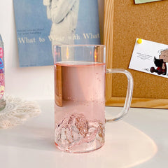 W&G Mountain Handle Cup Japanese Creative High Borosilicate Glass Ins Ladies Whiskey Red Wine Glass Household Tea Cup
