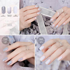 Yickyue 7ml Thermal Gel Nail Polish Temperature Color Changing Nail Gel Soak Off Holographic Gel Varnish DIY Design Nail Polish