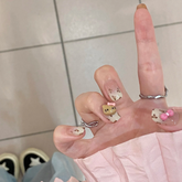 YICKYUE - Cute Leopard Print Cat Handmade Press on Nails Wearing Armor Bow Star French Minimalist Nail Art Decorated False Nails