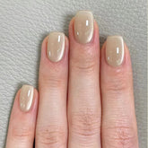 YICKYUE - Pur White Cat Eyes Handmade Press on Nails Wearing Armor Square Short Armor Simple Solid Color Cute Nail Art 