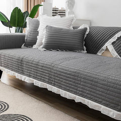 Deep Gray Corner Sofa Towel Covers Cotton Sofa Slipcover Couch Cover Removable Pet Dog Kids Mat Sofa Furniture Cushion Blanket