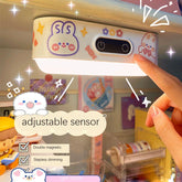 LED Creative Night Light Dormitory Induction Desktop Ornaments Bedroom Light Student Learning Desk Lamp Bedside Rechargable