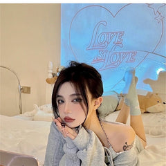 Red Love Heart Shape Mini Projector Lamp Home Decorative Table Night Light for Birthday Valentine's Day Wedding Engagement Party