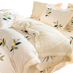 Yickyue Winter thickened lamb fleece blanket air-conditioned nap blanket quilt cover multi-purpose bedding