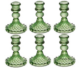 YICKYUE - 6pc Crystal Decorative Candle Stand Centerpiece for Table Wedding Dinning Party Candle Holder Candlestick Holders Set Home decor