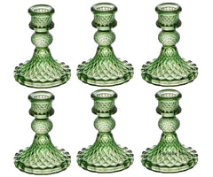 YICKYUE - 6pc Crystal Decorative Candle Stand Centerpiece for Table Wedding Dinning Party Candle Holder Candlestick Holders Set Home decor