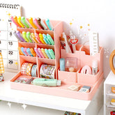 Yickyue Pen Holder Desk Organizer Desktop Cute Penholder Organizers For Desktop Makeup Storage Box Office Accessories Stationery