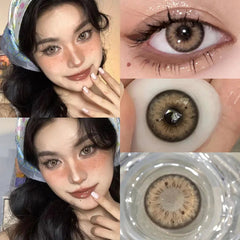 YICKYUE - 1 Pair New Brown Color Contact Lenses For Eyes Myopia Natural Pupils Cosmetic Soft High Quality Lenses Fast Shipping