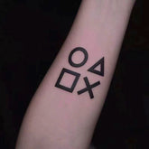 Waterproof Temporary Tattoo Sticker Square Triangle Circle Design Body Art Fake Tattoo Flash Tattoo Arm Leg Male Female