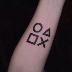 Waterproof Temporary Tattoo Sticker Square Triangle Circle Design Body Art Fake Tattoo Flash Tattoo Arm Leg Male Female