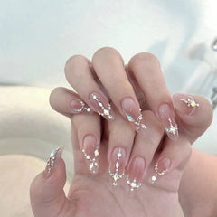 Shiny Diamonds Handmade Press On Nails