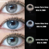YICKYUE - Color contact lenses with grade 14.5MM Blue grey 1 year use contacts for women students cosplay cosmetics contact lenses WT:40%