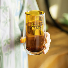 250ml Double Layer Glass Cup Heat-resistant Tea Coffee Mug Beer Cups Creative Cold Beverage Transparent Milk Juice Drinkware