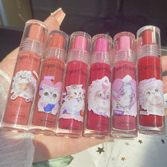 Yickyue 1/3pcs Cat Lip Gloss Lip Serum Honey Mirror Water Lip Glaze Jelly Effect Liquid Lipstick Long Lasting Shiny Lip Oil Women Makeup