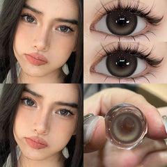 YICKYUE 1 Pair Natural Color Contact Lenses Korean Brown Lenses Beauty Fashion Gray Lense Blue Lenses with High Quality Lens