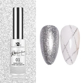 BOZLIN 12 Colors Christmas Super Platinum Liner Gel Soak Off LED UV Gel Nail Polish 8ML Nail Art Gel Manicure DIY Design Varnish