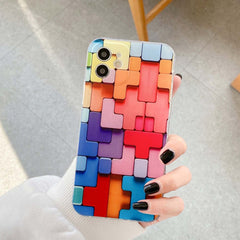 Building Blocks clear phone case cute cartoon silicone cover funda for iphone 12 mini pro max 11 xs max 7 8 plus x xr capa