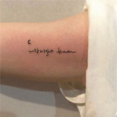 Black English Temporary Tatoo Arm Waist Decal Women Men Body Art Fake Tattoo Stickers Tatoos Flash Tatto