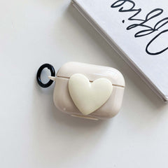 Relif 3d heart soft silicone earphone case for apple air pod pro love couple wireless bluetooth charging box for airpod 1 2 3