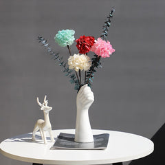 W&G Ins Nordic Ceramic Vase Decoration Home Design Plant Pot Fake Flowers In Vase Ornament Living Room Office Hydroponic Decor