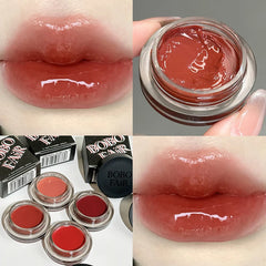 YICKYUE - Moisturizing Lip Gloss with Canned Jam Long Lasting Jelly Lip Glaze Mirror Gloss Berry Pigment Liquid Lipstick Thick Lips Makeup