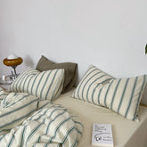 YICKYUE -Cotton Fabric Striped Four-piece Set
