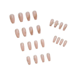 24pcs False Nail Detachable Finger Nail Butterfly Wholesale Pearl Long Ballerina False Nails With Design Wearable Fake Nails