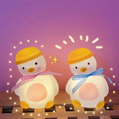 W&G Ins Bedroom Girl LED Night Light Cute Little Duck Room Bedside Lamp Decoration Dormitory New Creative Gift