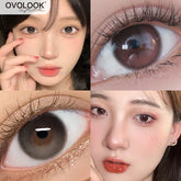 YICKYUE -New 2pcs/pair Natural Beaty Pupil Lenses for Eyes Colored Eye Lenses for Myopia Contact Lenses 14.2mm Eye Color Lens