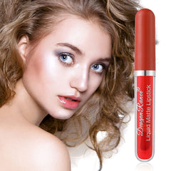 12 Color Liquid Lipstick Long Lasting Waterproof Lip Tint Lip Glaze Moisturizing Non-Stick Cup Clear Lip Gloss Nude Lip Makeup